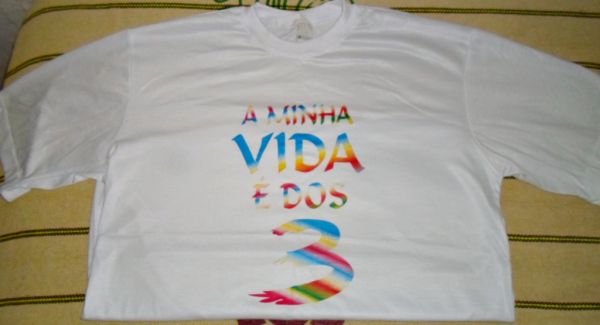 Cod:1362-Camisa malha pv -minha vida é dos 3